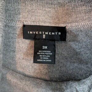 Investments II Slouch turtle neck SZ 3X